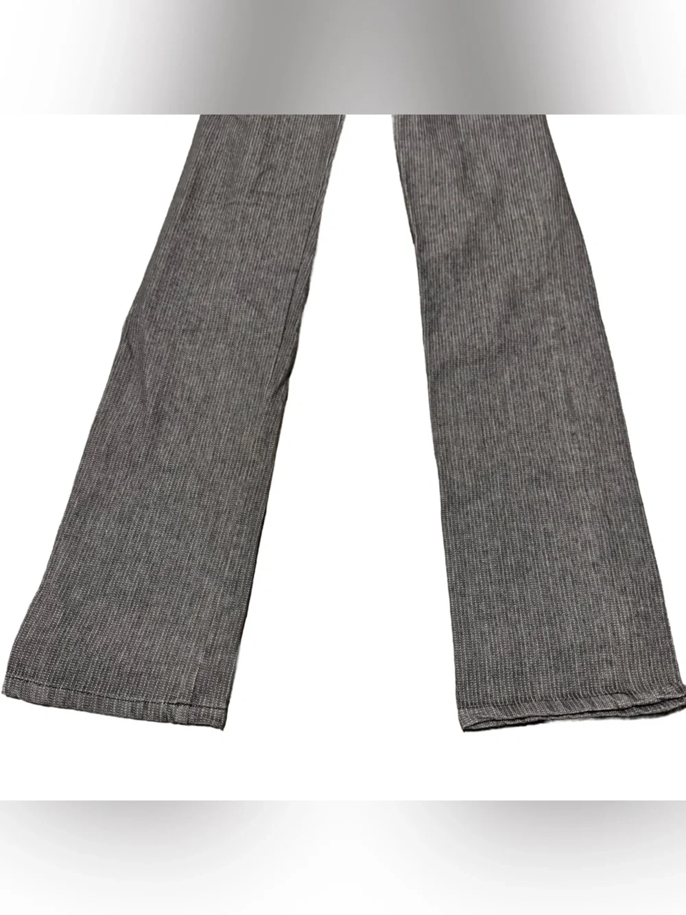 Vintage Wah Maker Buckle Back Jeans 29x35 Men's Grey Pinstripe Western Denim USA